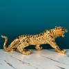 Golden Tiger Animal Sculpture, Electroplated Resin Crafts, Home Decoration, Living Room and Office Desk Decoration Ornaments