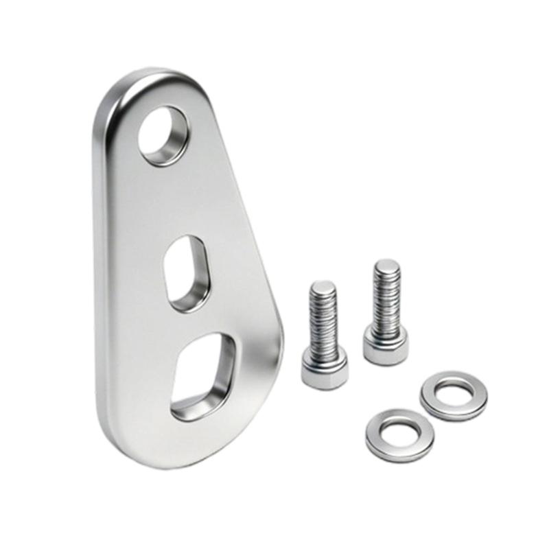 Mountain Bike Motor Arm Plate Set, Steel Conversion Plates with Mounting Hardware and Size Reference for Electric Bike Replacement