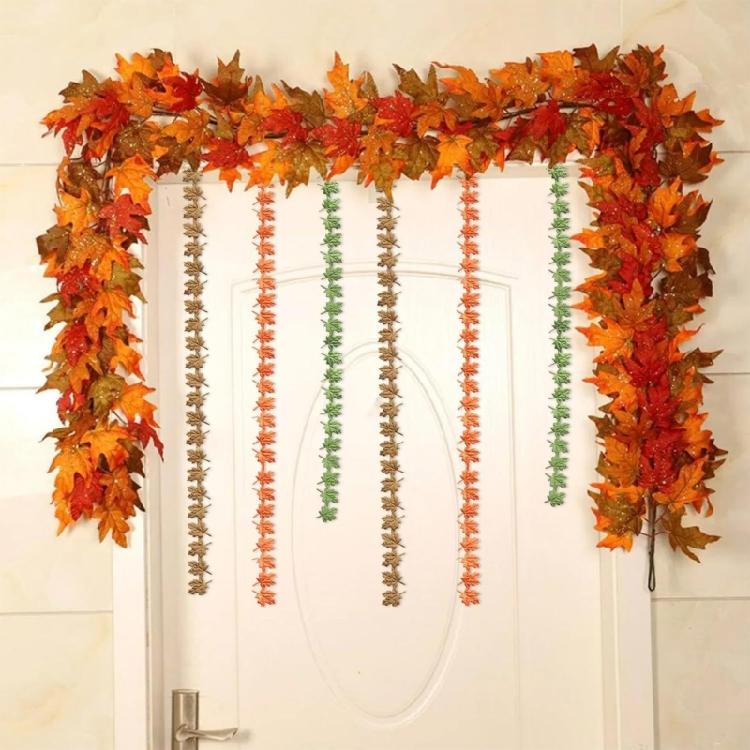 3 Rolls Maple Leaf Ribbons Green Brown Orange Decorative Ribbons Craft Ribbons Gift Wrapping Ribbon Fall Ribbons