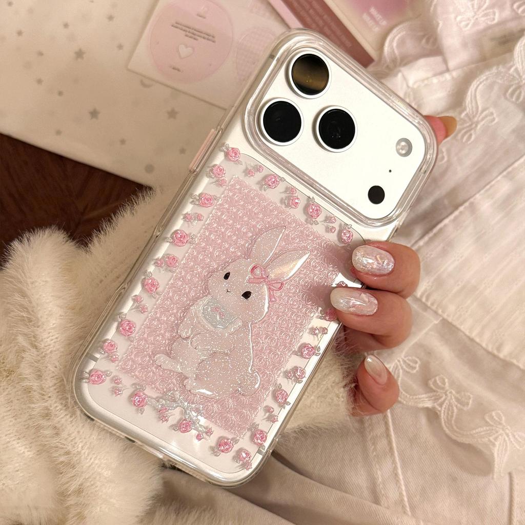 Cute Cartoon Rabbit Phone Case for iPhone 16, iPhone 17, and iPhone 17 Pro Max