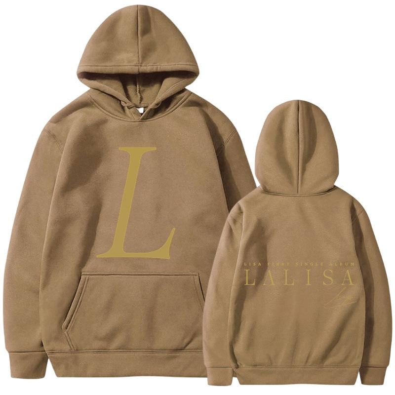 LISA SOLO Debut Album LALISA Surrounding the Same Hoodie Spring Autumn and Winter Kpop Pullover Casual Sweater