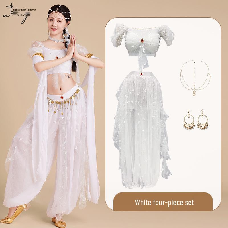 Prinzessin Jasmin Exotisches Indisches Bauchtanzkostüm - Damen Dunhuang Apsara & Westliche Regionen Stile
