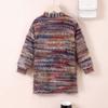 Children's Clothing New Autumn Winter Knitted Plush Long Cardigan Jacket for Girls