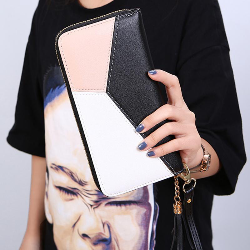 Fashion Women Wallets Fashion Brand Long Wallet Purse PU Leather Clutch Pouch For Female Tassel Design Card Holder Pack