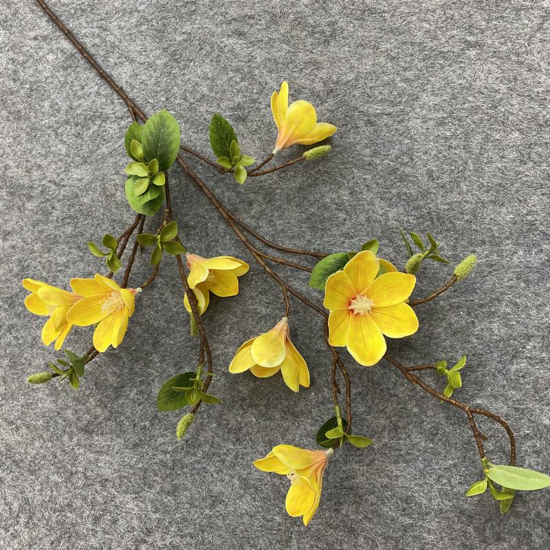 Realistic Single Yulania Denudata Faux Flower For Living Room Decor Office Space Decoration