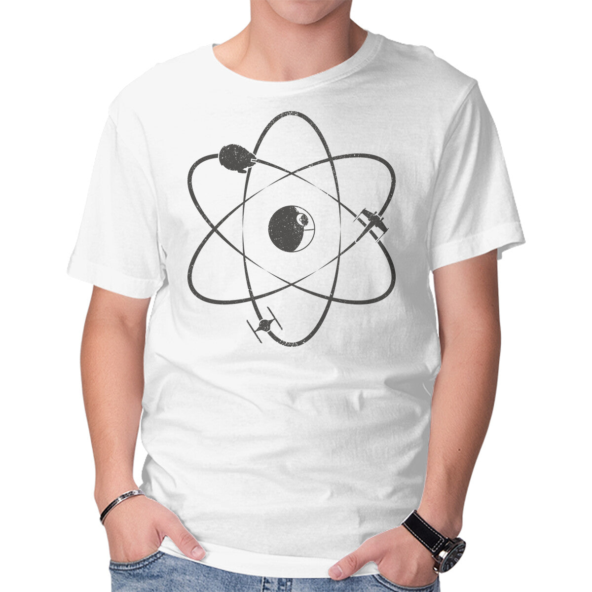 Unisex Crew Neck T-Shirt Atom Wars Graphic Short Sleeve Casual Tee M