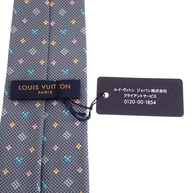 Louis Vuitton M76610 Tie Gray/multicolor Silk Mens