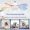 E27 Base Silent LED Ceiling Fan with Remote Control - Energy-Saving Light for Bedroom, Kitchen, Bathroom, Restaurant