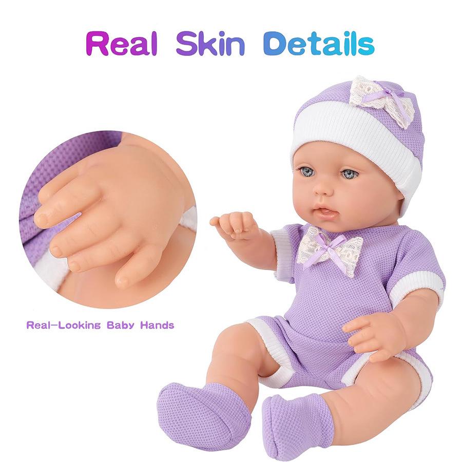 Reborn 30CM Vinyl Baby Doll: Washable, Soothing, Full Body Simulation