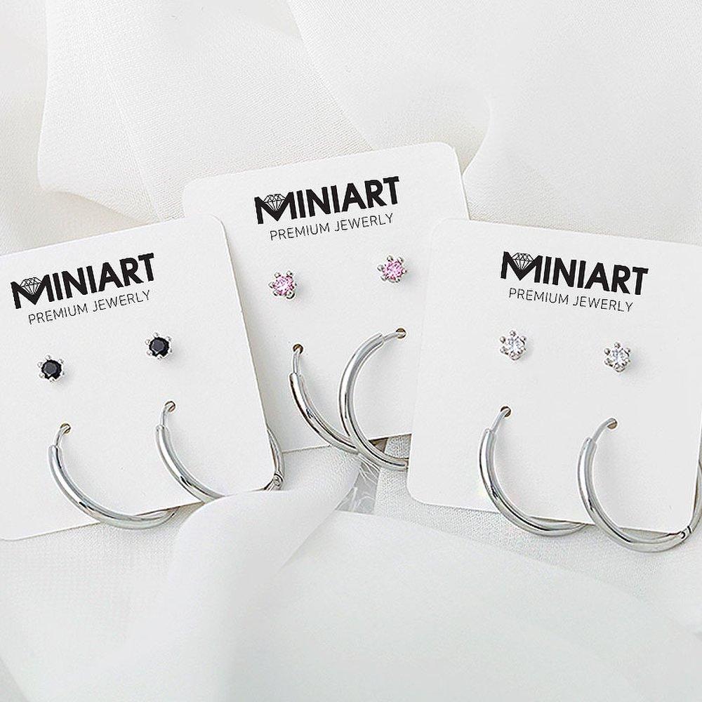 

Petite Cubic Piercing + Ring Piercing [Sold as a Pair] black