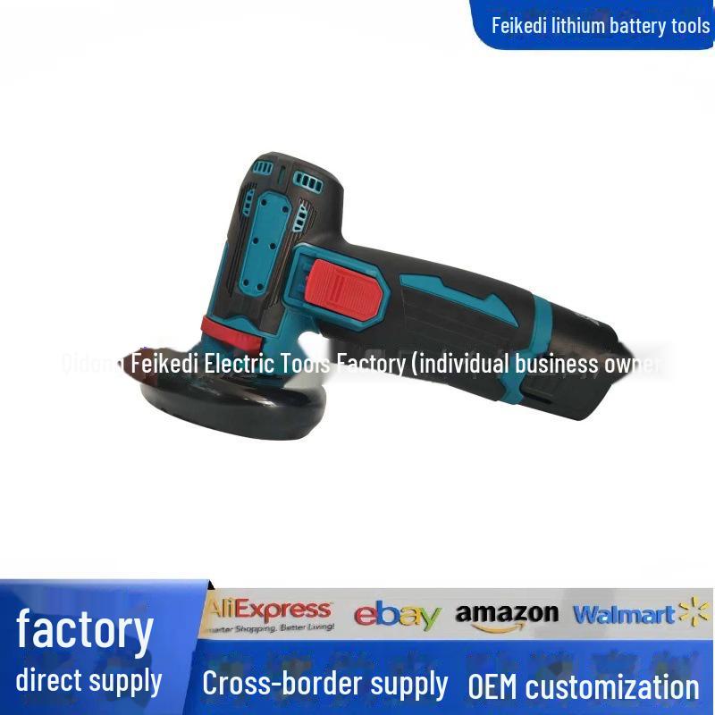 Cordless Mini Lithium Electric Angle Grinder: Portable Handheld Grinding and Polishing Tool for Household Cutting
