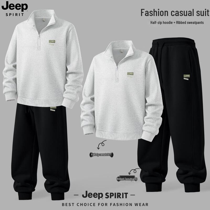 

Мужской модный свободный комплект: худи и спортивные штаны JEEP SPIRIT 2025 XL
