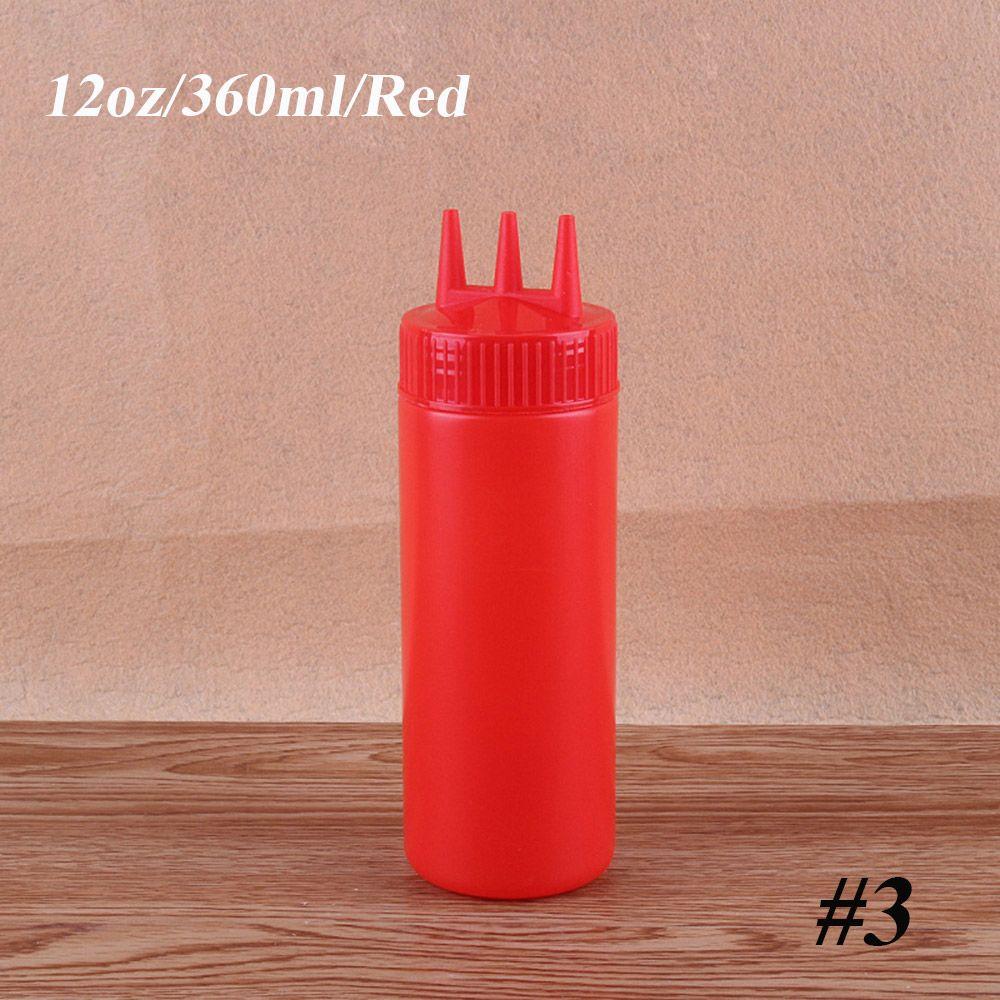 Ketchup Condiment Vinegar Oil 3 Hole Cruet Bin Dispenser Squeeze Bottle