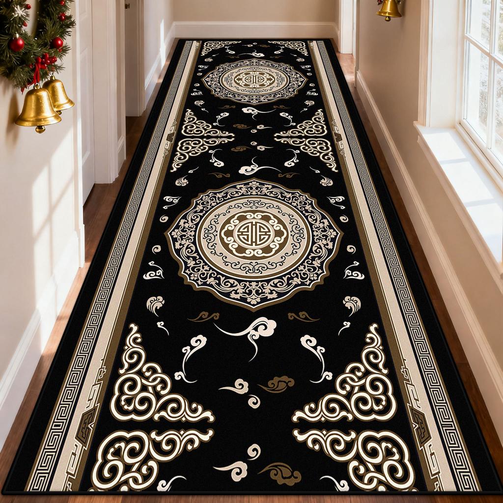 Bohemian Retro Ethnic Corridor Carpet Qajar Revival Decor Home Long Runner Rugs Christmas Art Aesthetic Aisle Floor Mat Washable