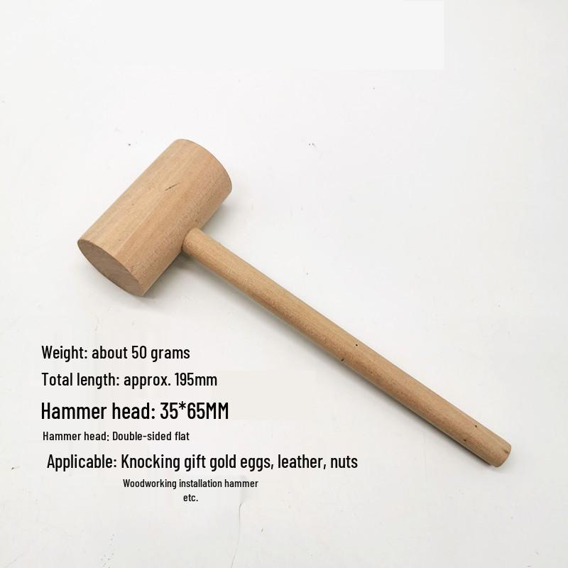 Wooden Batik DIY Kids' Hammer - Handmade Solid Wood Toy Hammer