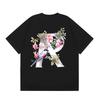 Mens Oversized Vintage Washed Cotton T-Shirt With Cartoon Animal Print Streetwear Loose Fit Short Sleeve Tee