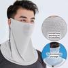 Unisex Summer Ice Silk Sunscreen Mask  Outdoor Cycling Face Cover Solid Color Neck Wrap UV Protection Ear Bandana Scarf For Golf