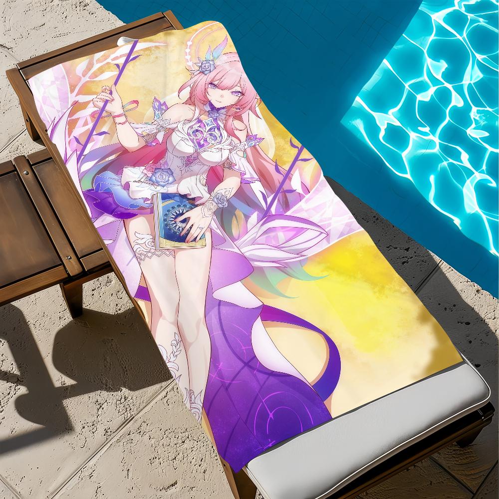 Game Honkai Star Rail Cyrene Towel Beach Bath Quick-Drying Lightweight Portable Sauna Camping Swim Pool Travel