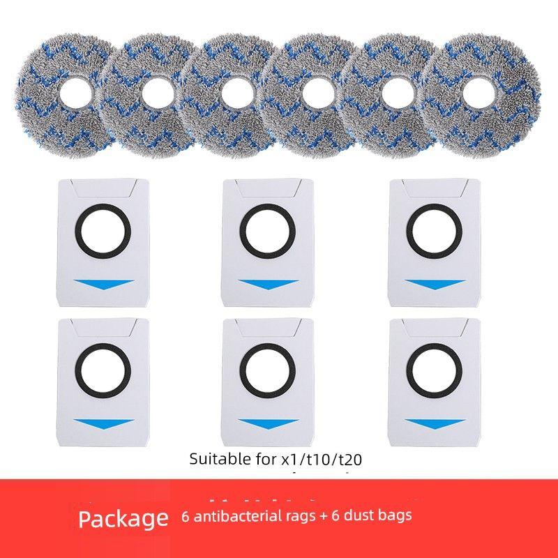 Compatible with Ecovacs Deebot Accessories X1/T5/T8/T9/T10/T20 Roller Brush, Filter, Dust Bag, Cleaning Fluid, Consumables