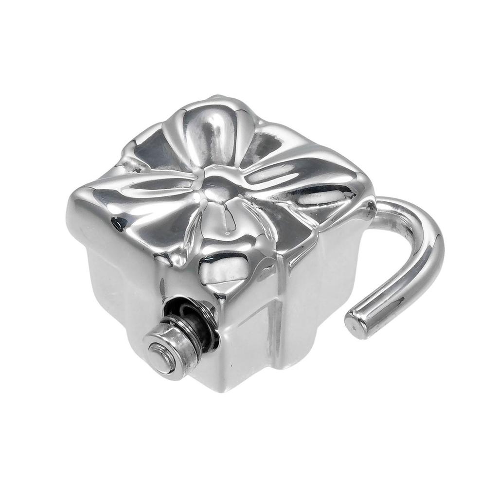 TIFFANY&Co. Ribbon Box Lock Necklace Silver925 15.6g Women Used