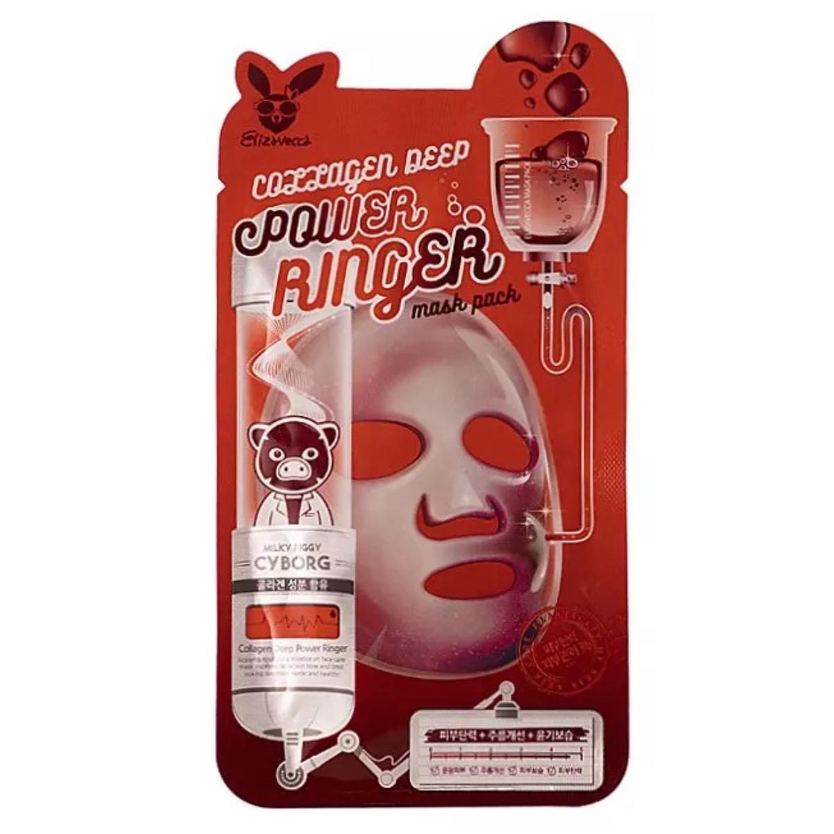 

Elizavecca Collagen Deep Power Ringer Mask Pack 23 ml - Sheet mask with collagen