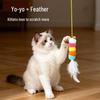 Interactive Electric Cat Toy with Hanging Teaser Stick and Elastic Rope