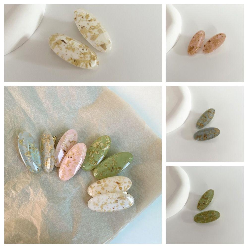 

Золотая фольга зыбучие пески Заколки Мини Овальные зажимы для утконоса Японский макияж