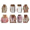 Women Shirt Embroidery Flower Pattern V-neck Dropped Shoulder Short Sleeve Shirt Tops A-Line Loose Fit Soft Summer Tops