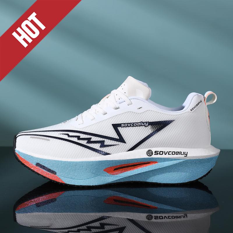 Dämpfende Laufschuhe Karbonplatte Marathon Herren Sport Atmungsaktiv Leicht Damen Bequem Athletisch Rutschfest Sneaker Freizeit