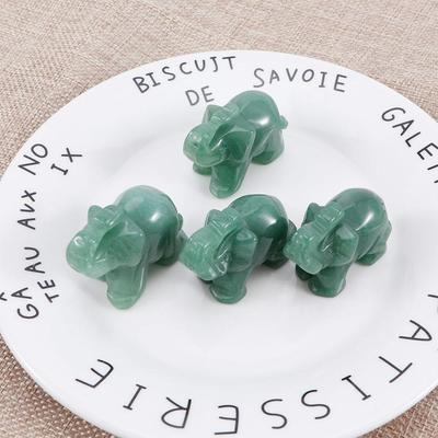 Lucky Collection Stolní dekorace Figurka Žulový kámen Ručně vyřezávaná socha slona Avenurín Vyřezávaný slon