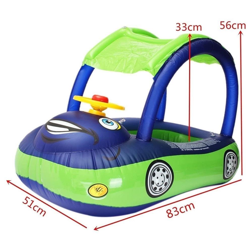 Inflatable Kids' Car Seat Pool Float with Sunshade
