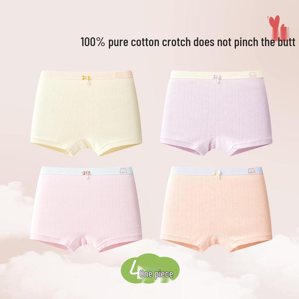 Girls' Antibacterial Cotton Boxer Briefs - Comfortable Fit for Middle & Big Kids