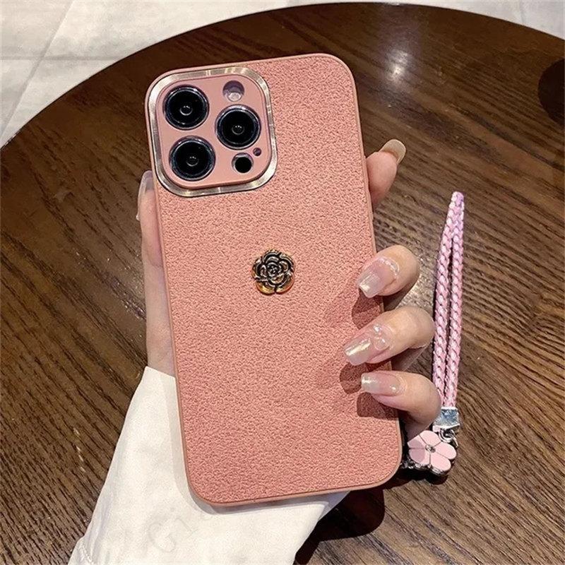 

Шкіряний чохол для телефону Lunar Crater 3D у вигляді камелії для iPhone 15 14 13 12 11 Pro Max Plus + X XS XR Захист від падіння iPhone 12 рожевий