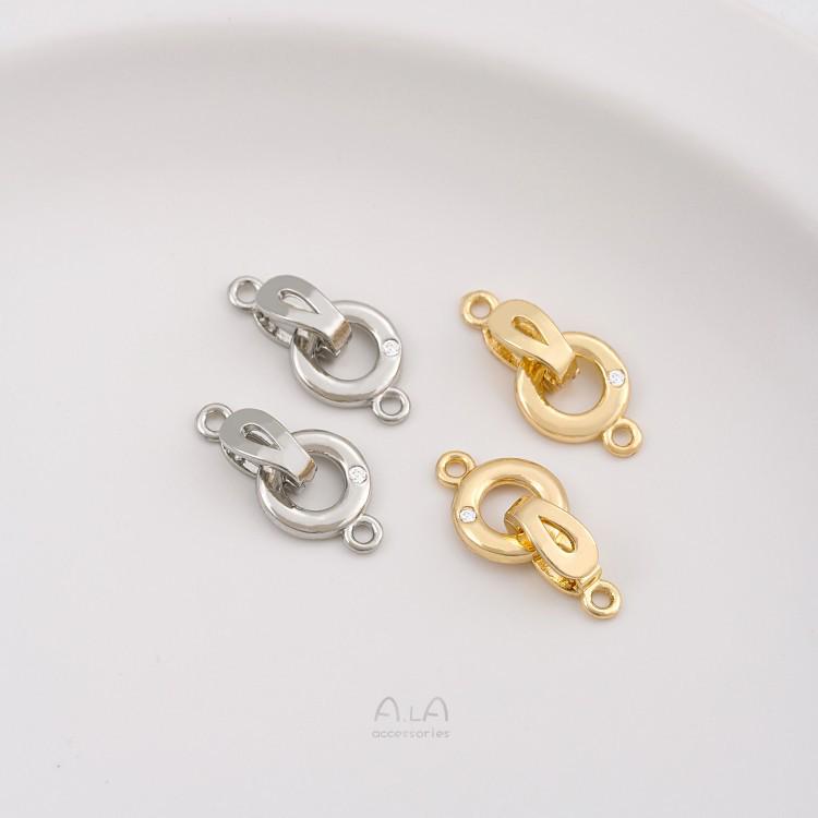 

14K Gold-Filled Zircon Snap Clasp for DIY Necklaces and Bracelets