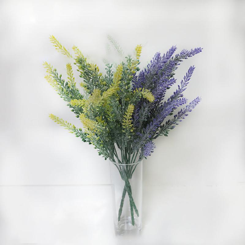 Simulation Haar Grüne Pflanze Lavendel Bouquet Von Neun Duftenden Simulation Wohnzimmer Blume Anordnung