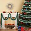 60/2M Christmas Tinsel Ribbons Garland Green Cane Wreath Xmas Tree Hanging Pendent Ornaments Wedding Party Home Decor Supplies