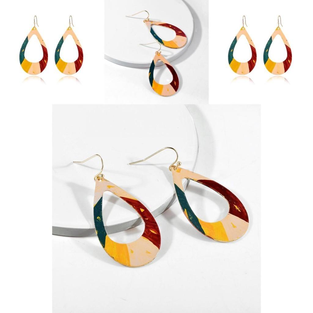 Stylish Graffiti Double-sided Geometric Alloy Earrings For Women Trendy And Unique Design