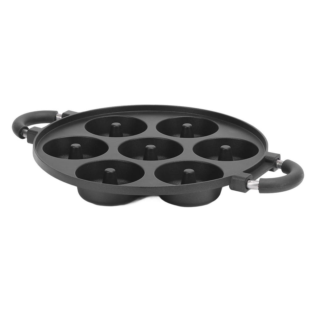 Moule à Donuts 7 Trous Anti-adhésif Alliage d'Aluminium Moule à Donuts avec Poignée Confortable
