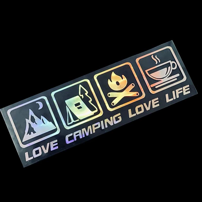 Love Camping, Love Life. Car Sticker Decoration Waterproof For Window And Bumper Stickers Of Cars, Trucks And Motorcycles