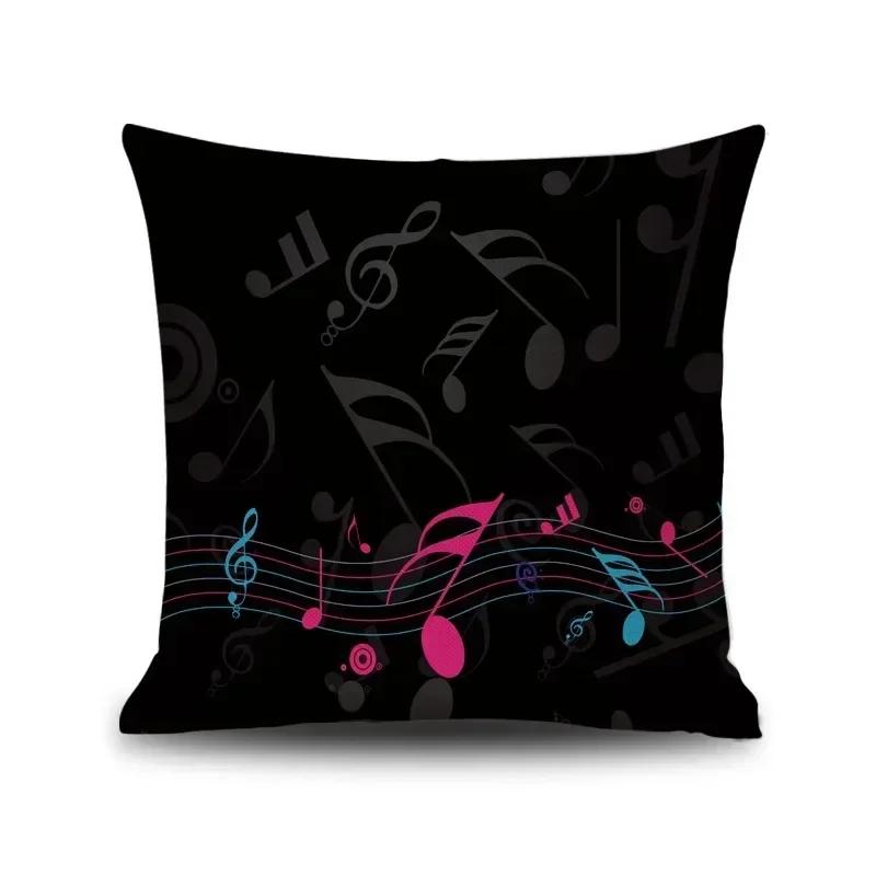 Piano Key Wonderful Notes Decorative Pillowcase Car Sofa Art Piece Office Seat Cushion Cover Home Decoration