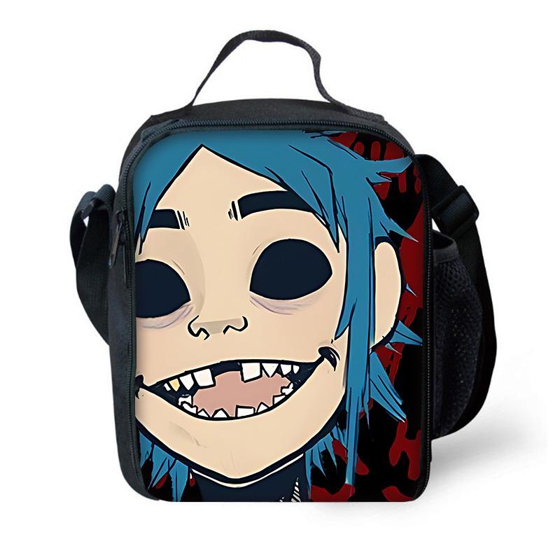 Child School Virtual Character Gorillazs-Backpack with Lunch Bags ,Pencil Bags ,School Bags for Boys Girls Best Gift