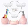 Premium Ceramic Bathroom Accessories Set of 3 | Modern Luxury Bath Set with 300ml Soap Dispenser, Toothbrush Holder & Soap Dish | Home Decor Items