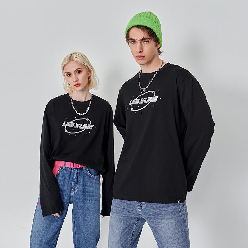 FW23 Comfortable Black Long Sleeve T-Shirt Unisex tops LUT0072353RX00FK11000