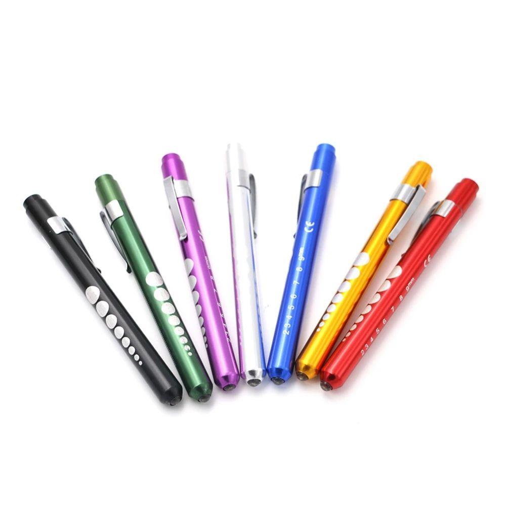 Pocket Clip Work Inspection Flashlight Torch Doctor Nurse Pen LED Pen Light Penlight Torch