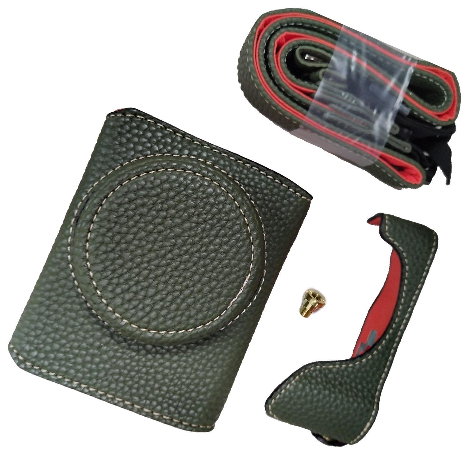 

Портативный защитный чехол для камеры в стиле ретро, сумка для переноски камеры с плечевым ремнем для PowerShot G7 X Mark II/ G7 X Mark III зелёный