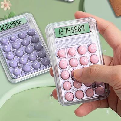Cute Silent Calculator Mini Version Learning Auxiliary Small Portable Calculator Back To School Supplies Students/Finance