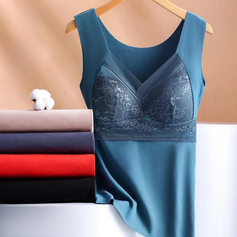 BH for kvinner Trådløst undertøy Sleep Bralette Ett stykke Soild Color Bh Lett og Tynn No Wire Blonder Sømløs Vest Holder varmen