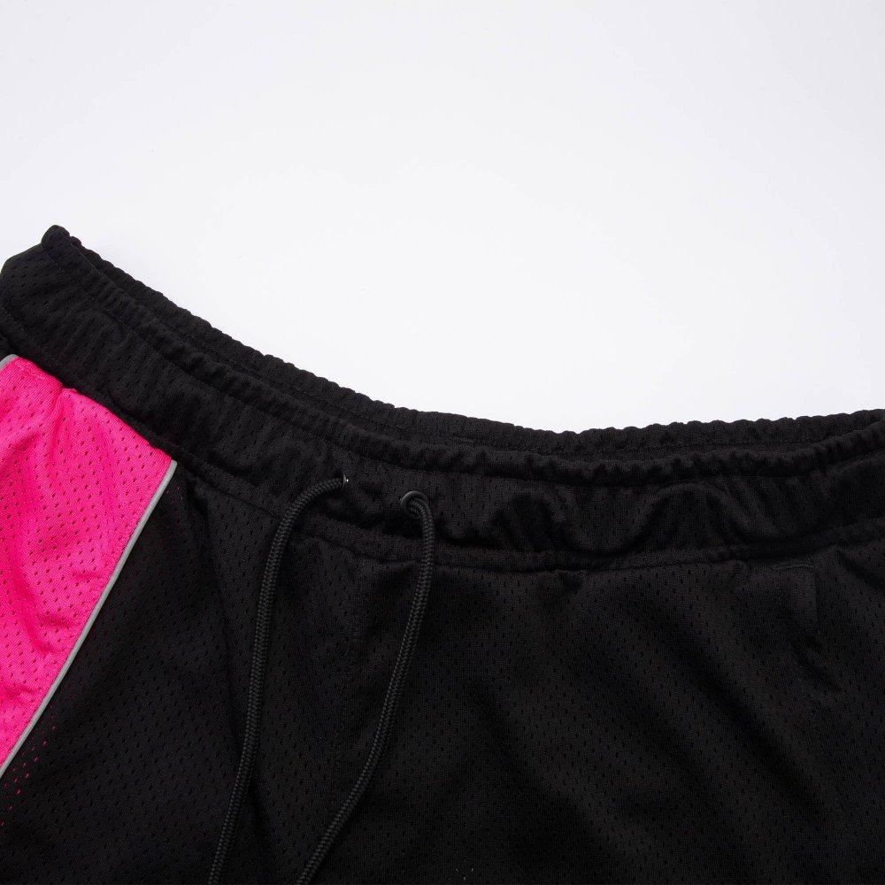 Puma X Lamelo Collaboration Color Block Lace-Up Mid-Rise Casual Shorts Men Shorts Black Bright-Pink 623288-01