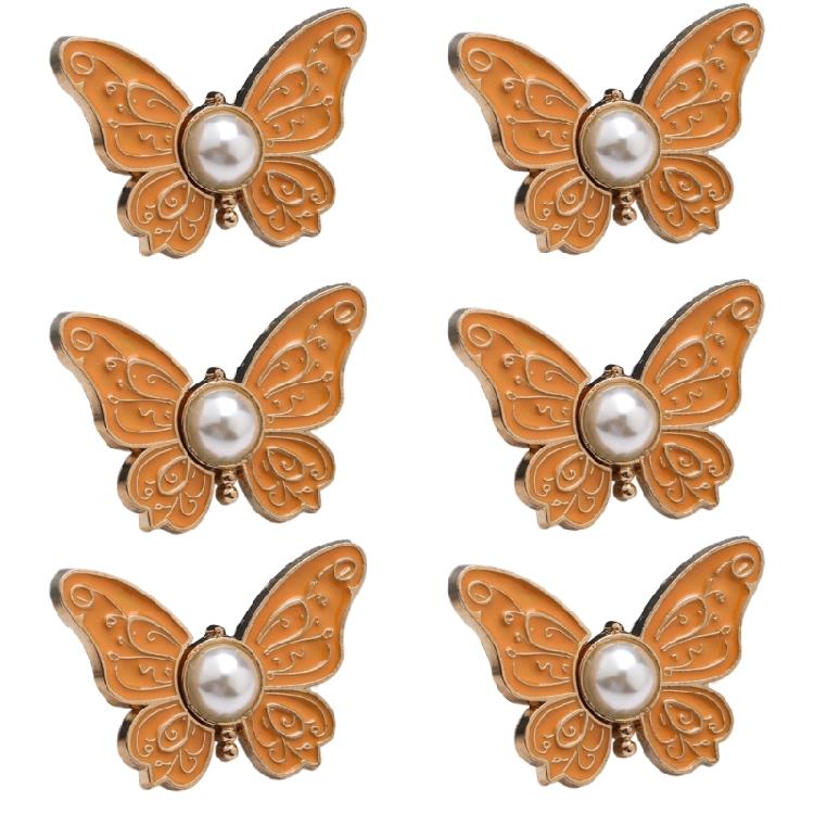 1/6 Pcs Button Pins Jeans Waist Buckles Detachable Pants Waist Tightener Jeans Button Pins Butterfly Waist Buckles