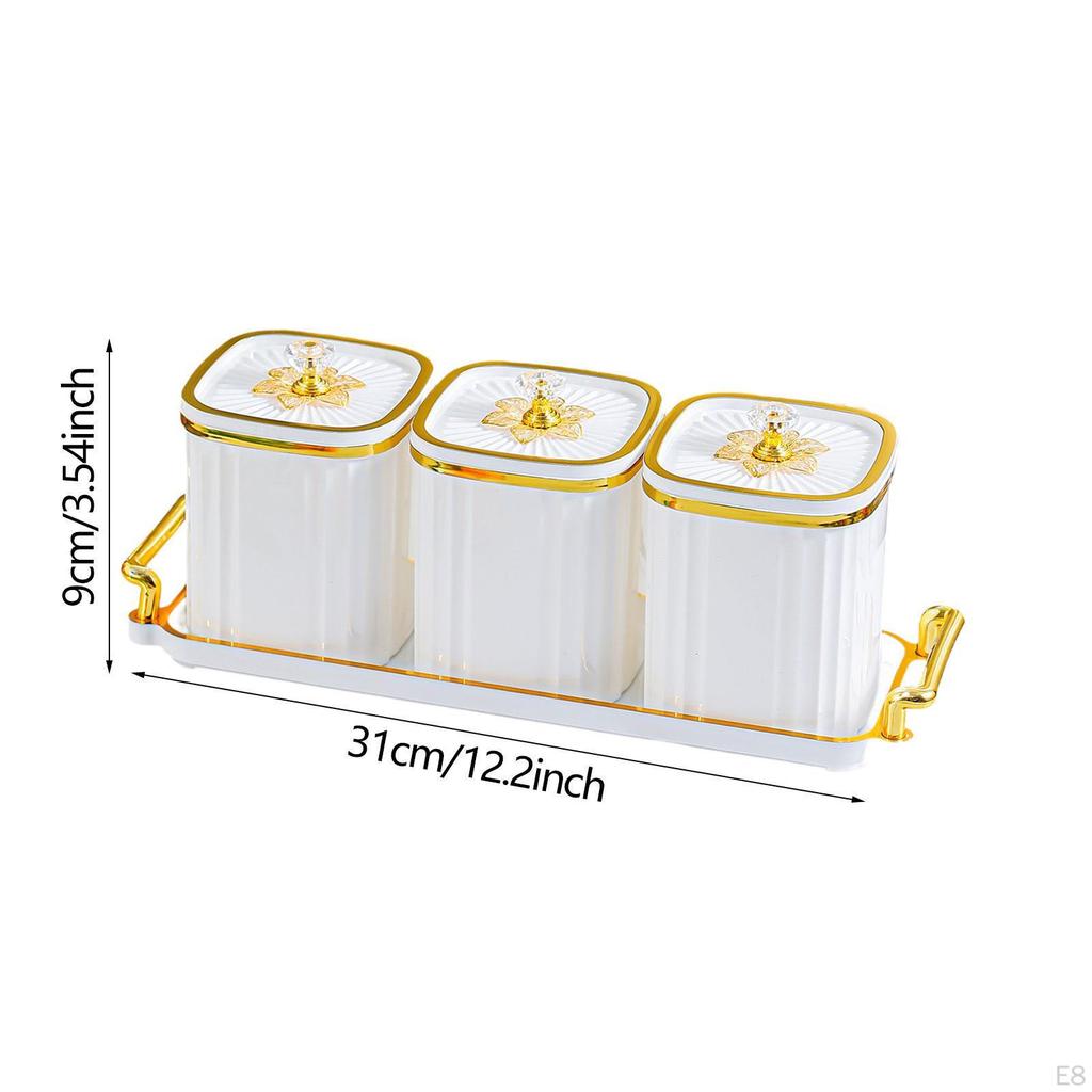 Candy Dishes with Lids, Divided Serving Dishes, Seasoning Box Set for Dried Fruit Nut Holiday